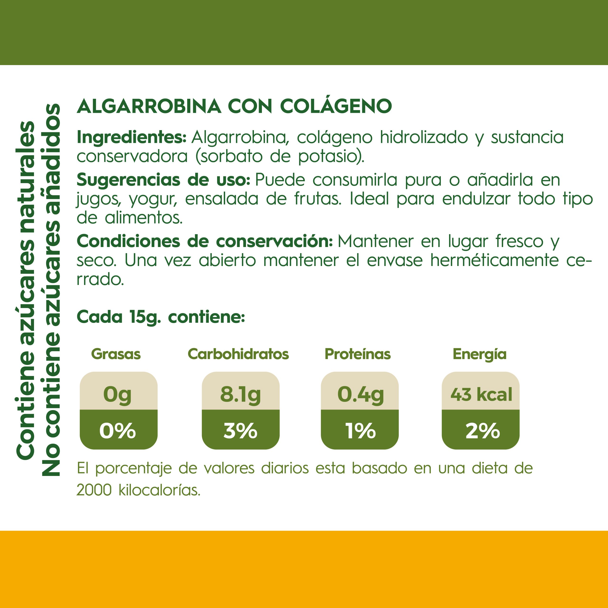 ALGARROBINA CON COLÁGENO 370 GR