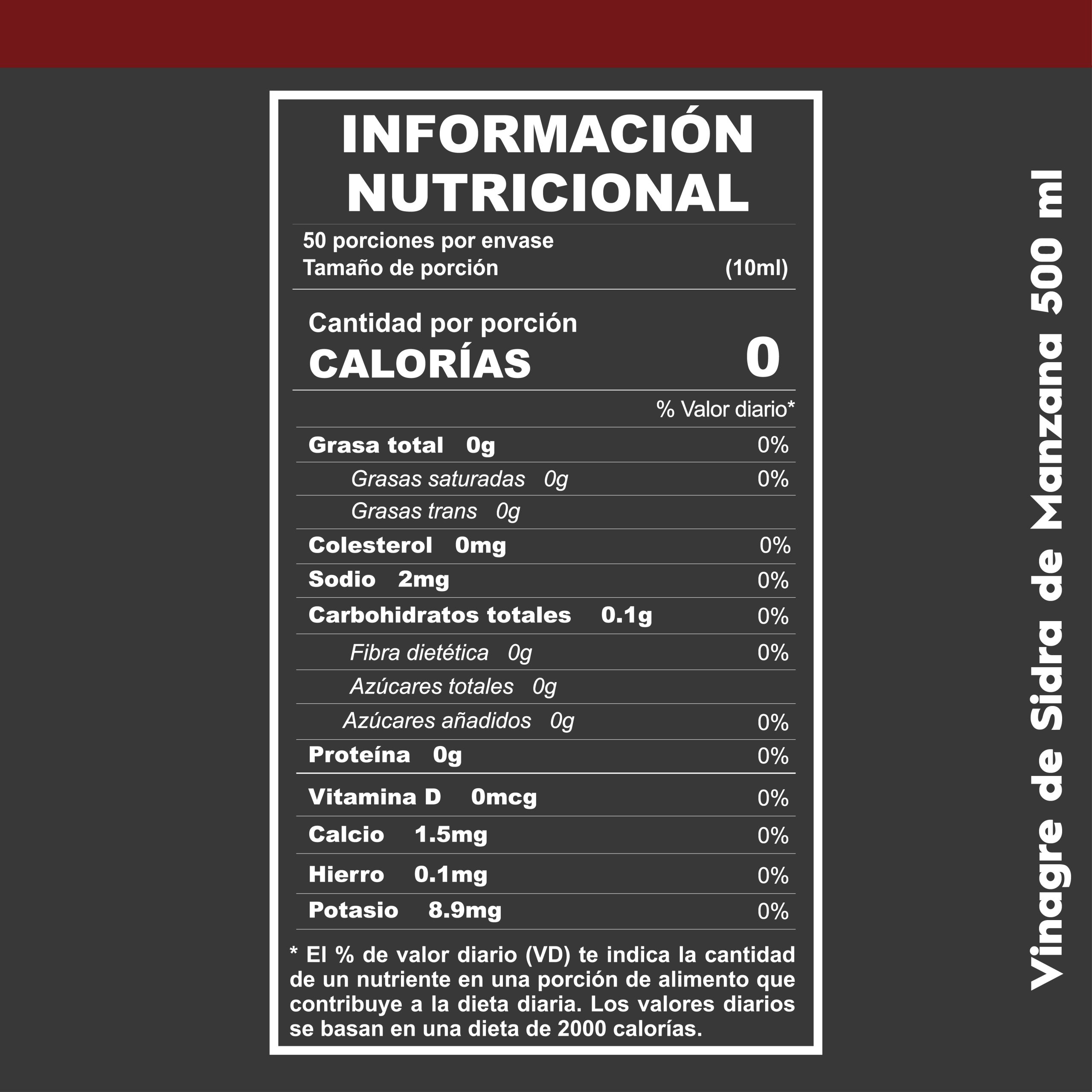 VINAGRE DE SIDRA DE MANZANA 500 ML