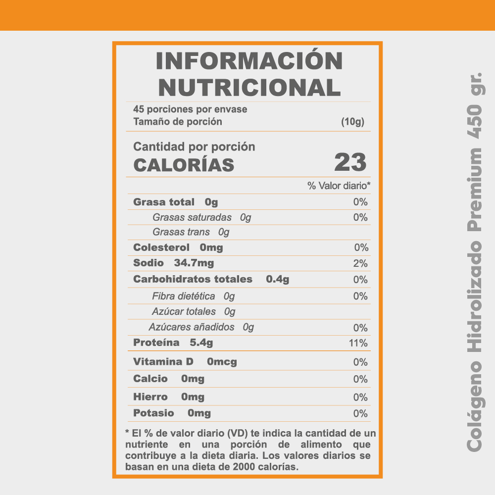 COLÁGENO HIDROLIZADO PREMIUM 450 GR